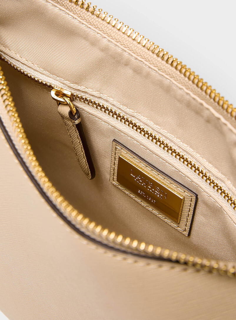 Lauren Ralph Lauren Black Danni gold logo leather crossbody bag for women