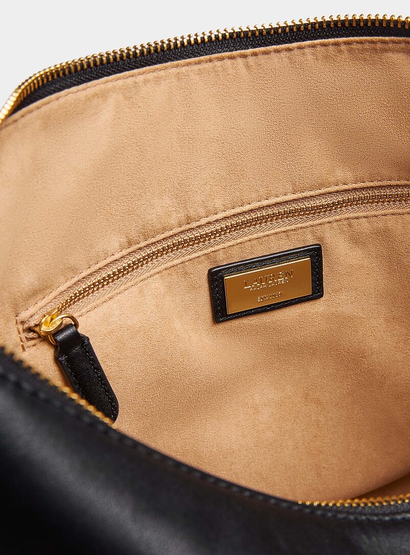 Lauren Ralph Lauren: Le grand sac d'&eacute;paule pochettes lat&eacute;rales Blaike Noir pour femme