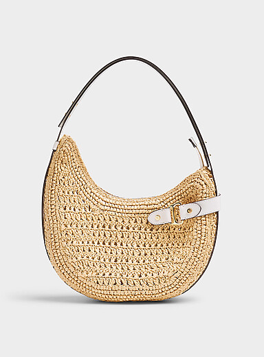 Le sac hobo paille tress&eacute;e Tasha