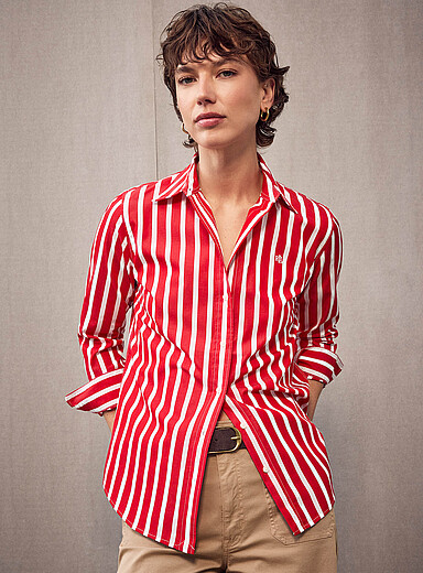 Red-and-white striped shirt
