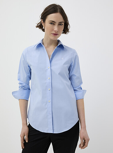 La chemise popeline bleue