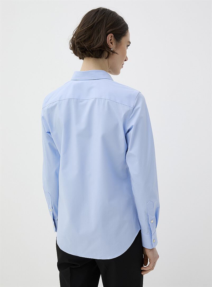 Lauren Ralph Lauren: La chemise popeline bleue Bleu p&acirc;le - Bleu ciel pour femme