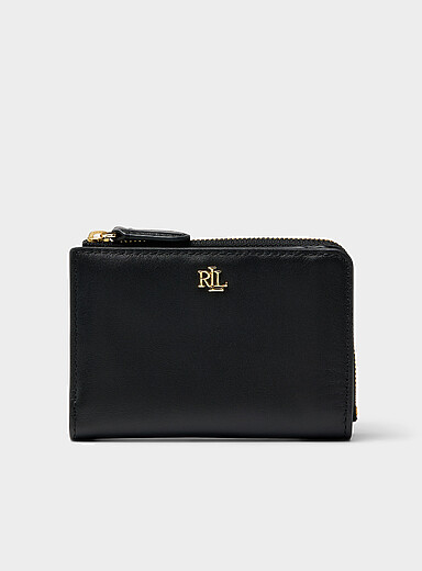 Gold-logo minimalist foldable wallet