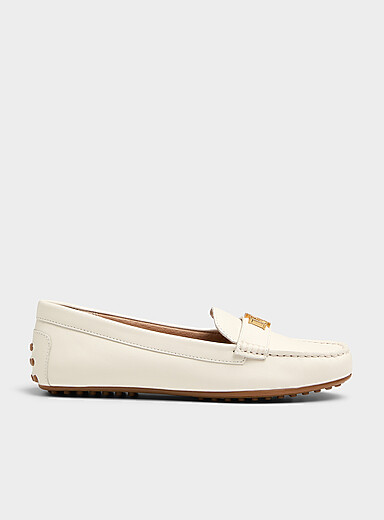 Barnsbury vanilla leather loafers Women