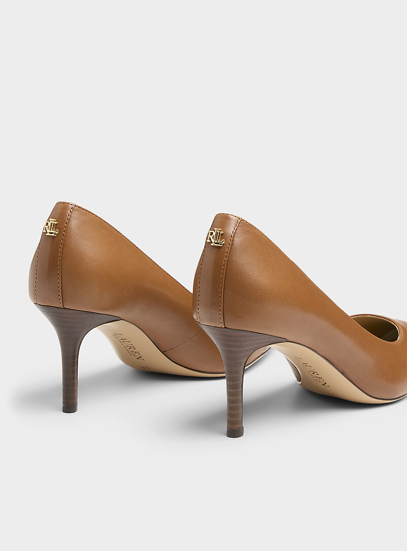 Lauren Ralph Lauren: L'escarpin Lanette cuir Femme Brun clair pour femme