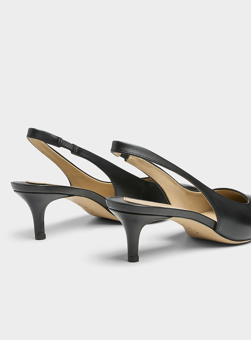 Lauren Ralph Lauren Black Lolah leather slingback pumps Women for women