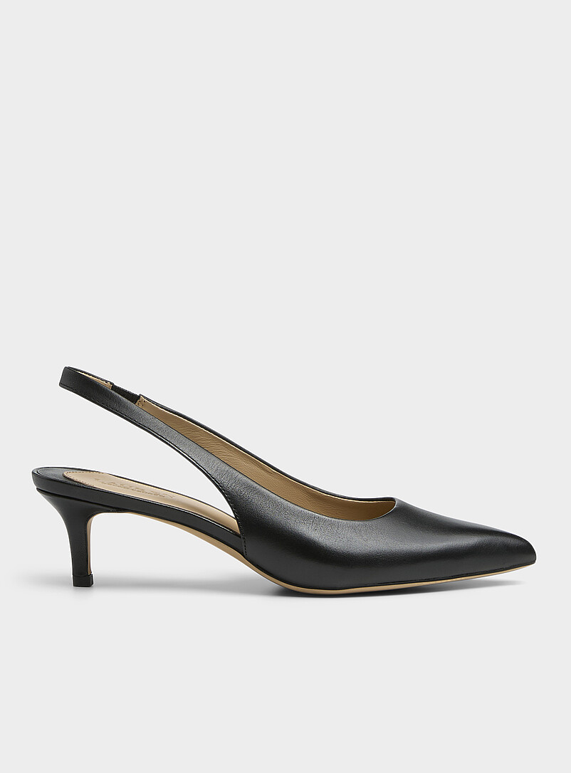 Lauren Ralph Lauren Black Lolah leather slingback pumps Women for women