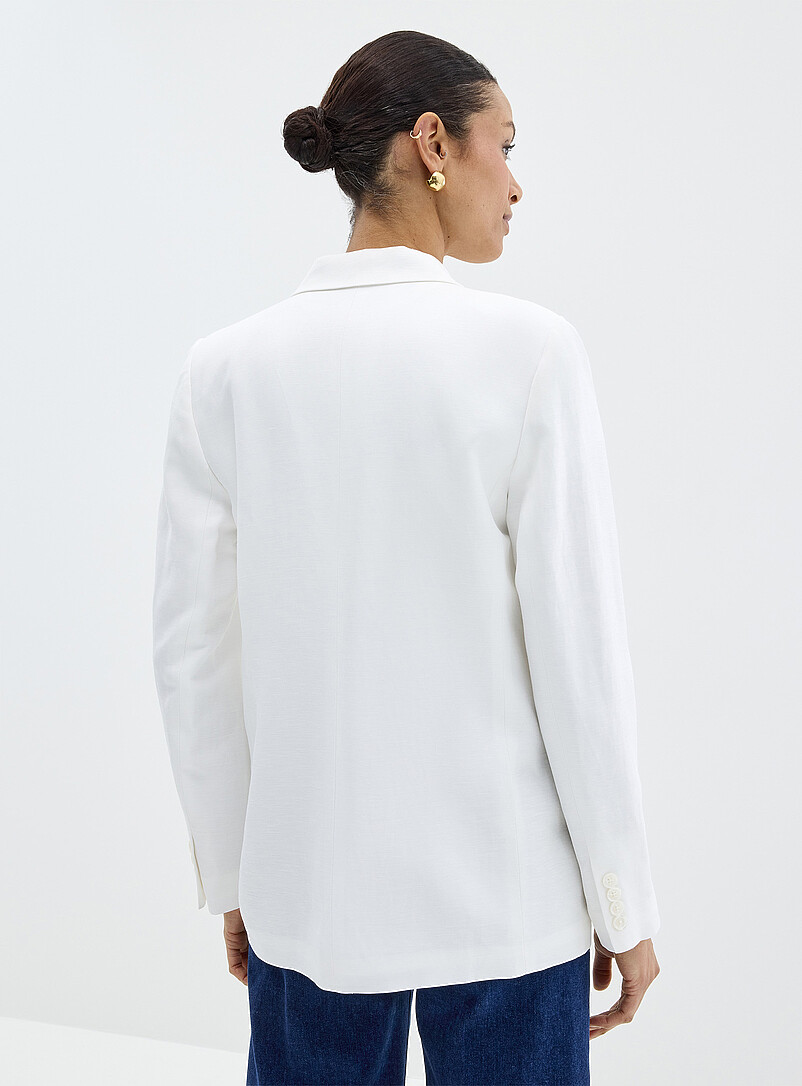 Lauren Ralph Lauren: Le veston double boutonnage blanc &eacute;clantant Blanc pour femme