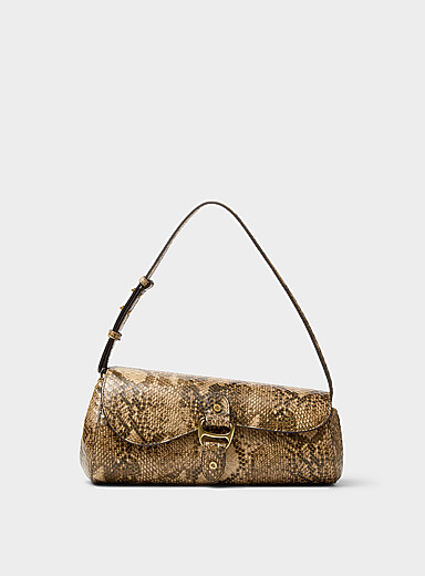 Le sac bandouli&egrave;re cuir croco Tasha