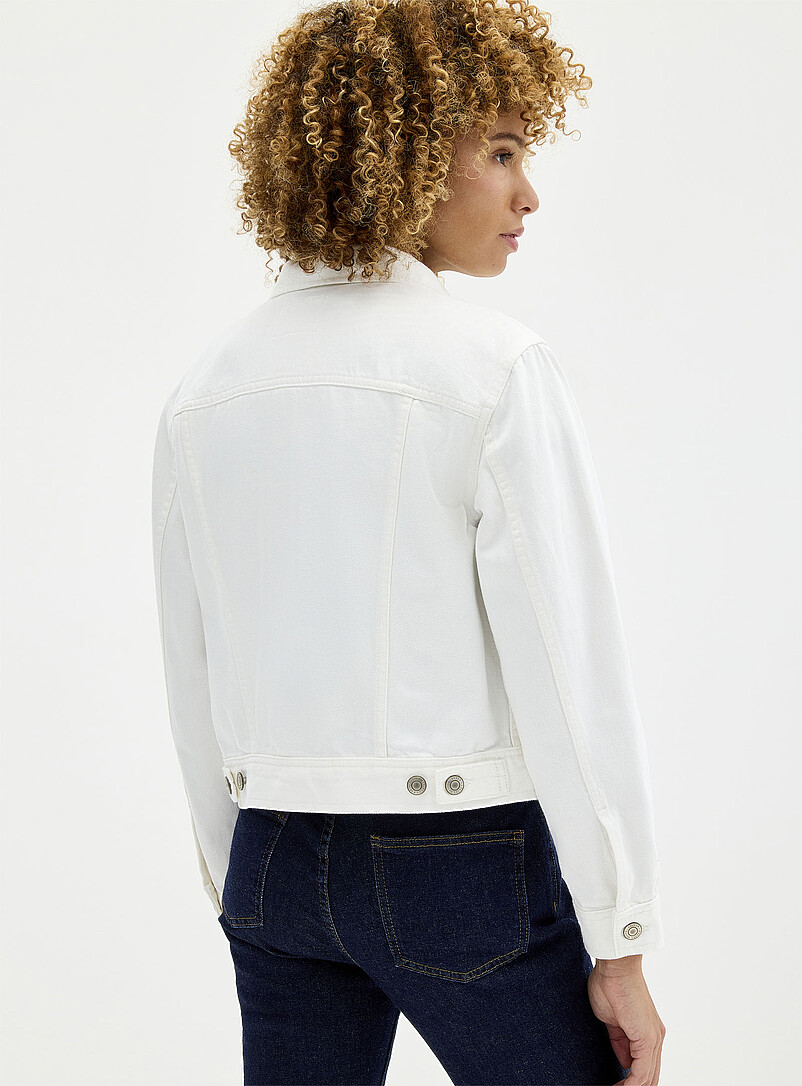 Lauren Ralph Lauren: La veste en jean blanc Blanc pour femme