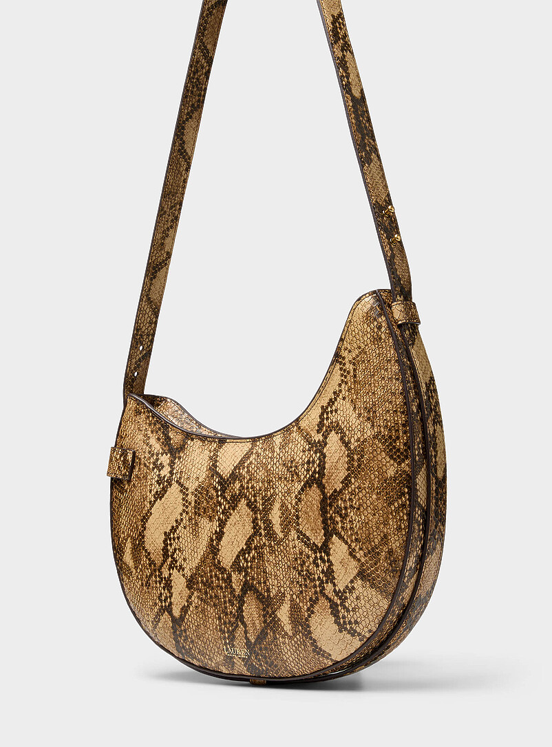 Tasha snakeskin leather rounded shoulder bag product image 2