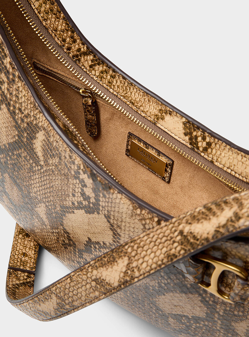 Tasha snakeskin leather rounded shoulder bag product image 3