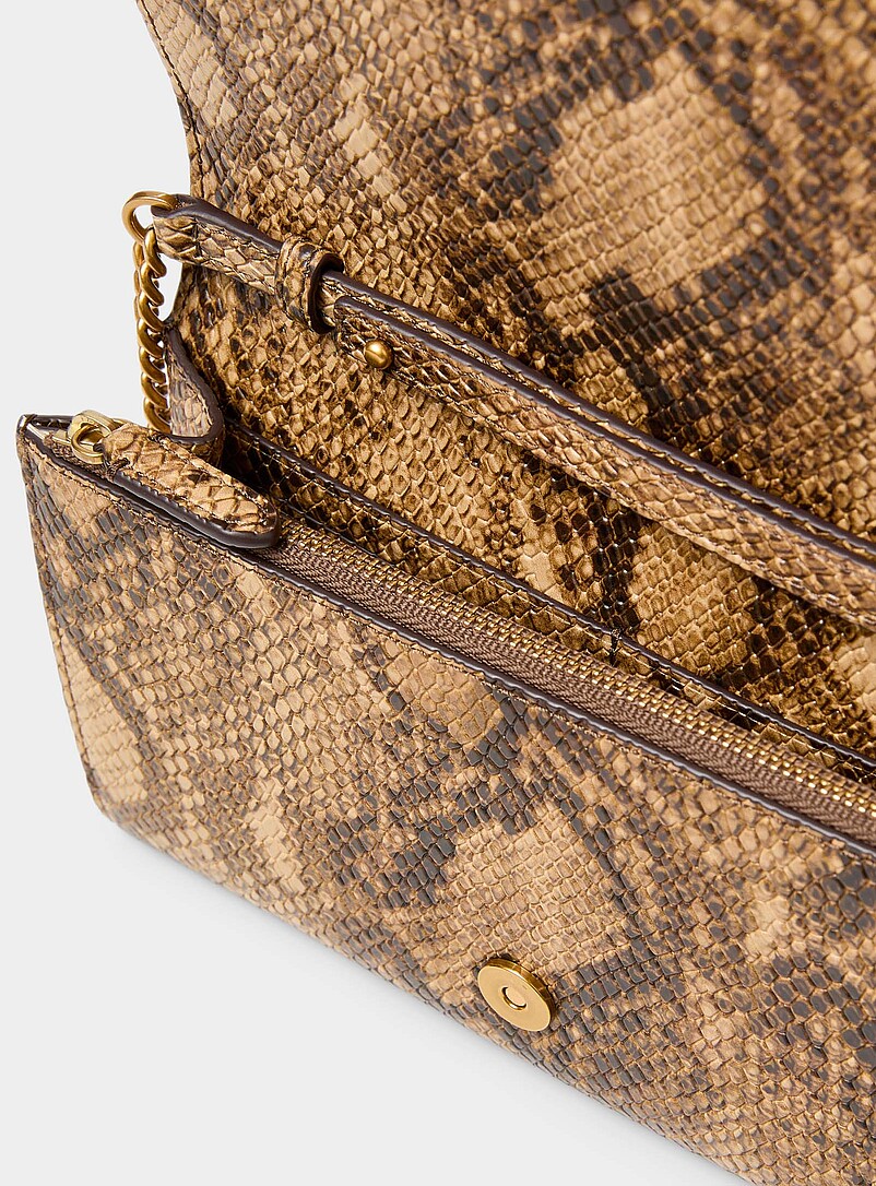 Gold-chain snakeskin-pattern mini shoulder bag product image 3