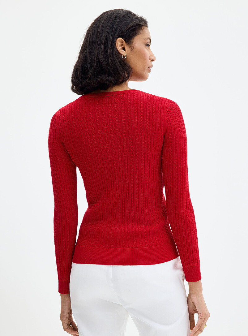 Fine twisted cable-knit sweater product image 2