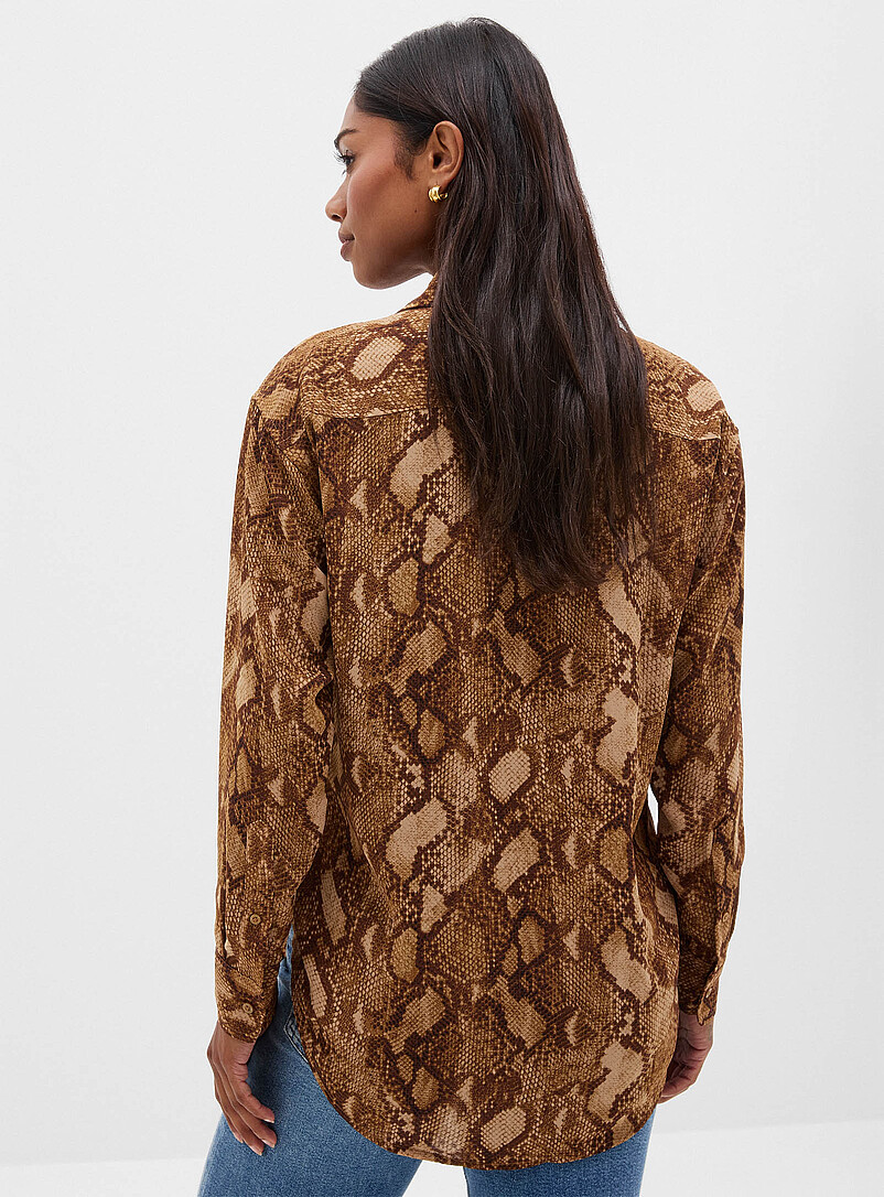 Snake-print chiffon blouse product image 2