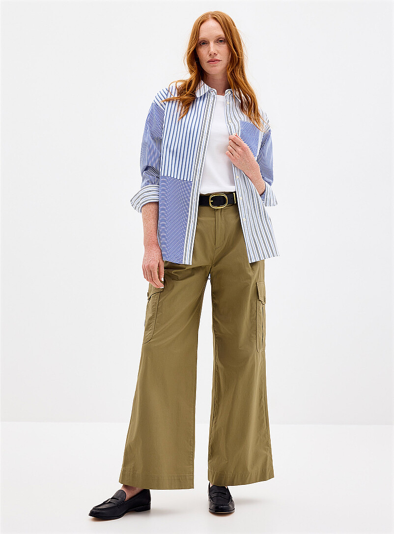 Block stripes poplin shirt product image 2