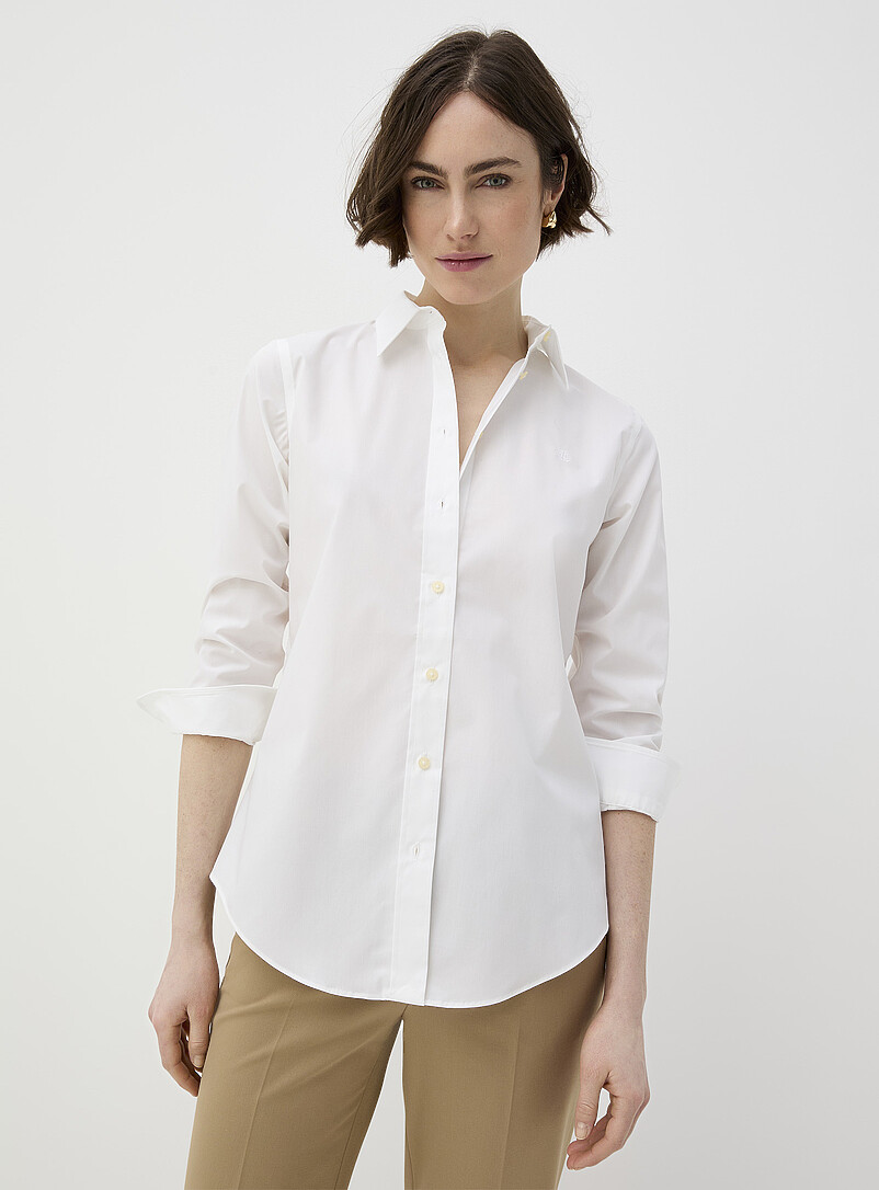 Solid poplin shirt product image (primary)