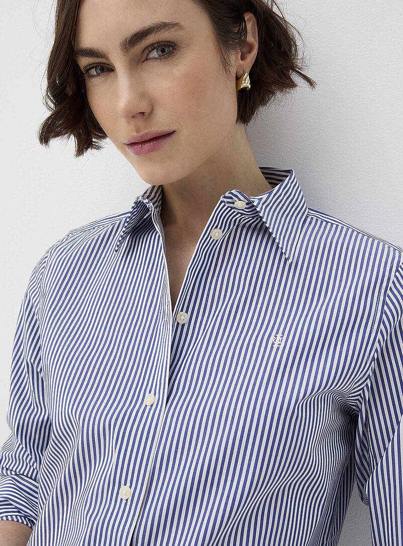 Striped poplin shirt product image 2
