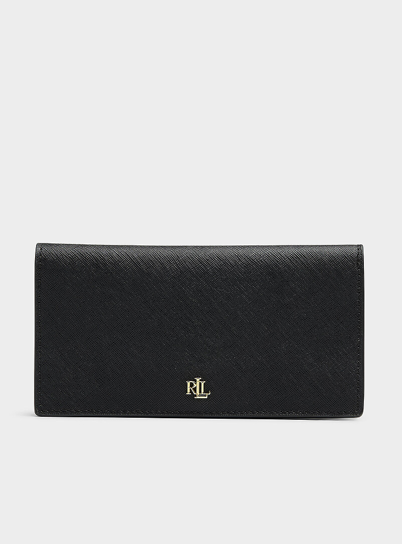 Textured leather bi-fold wallet product image (primary)