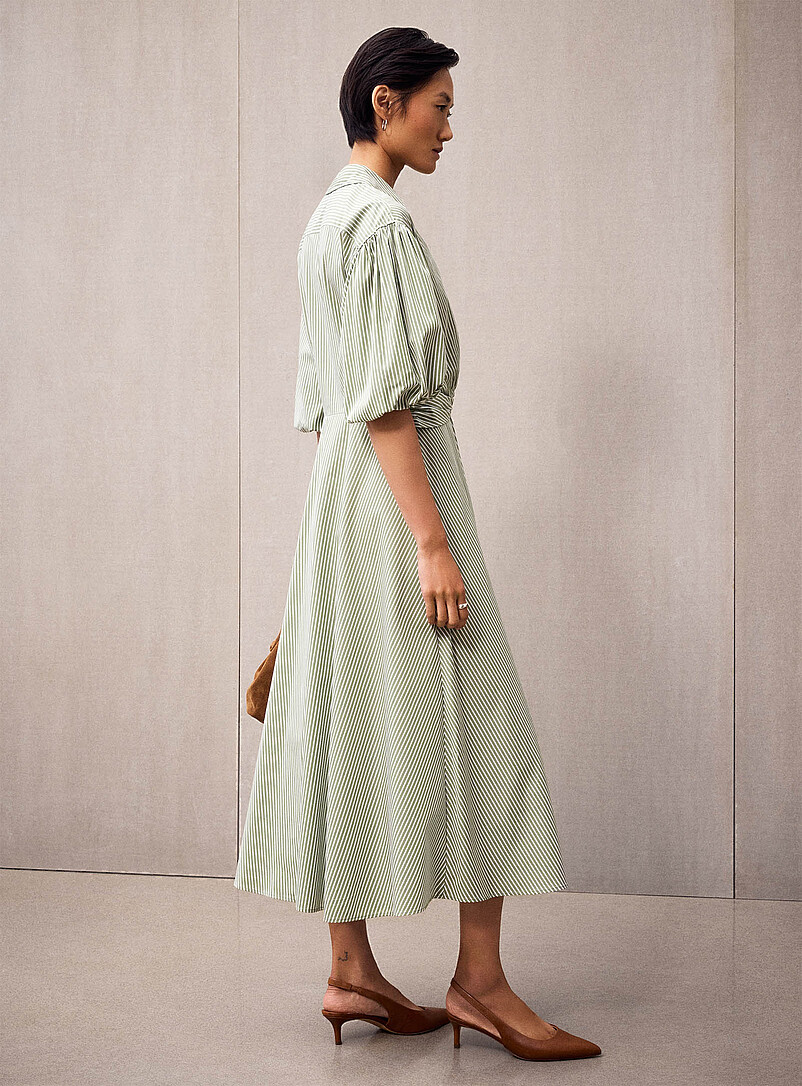 Tie-waist poplin shirtdress product image 3