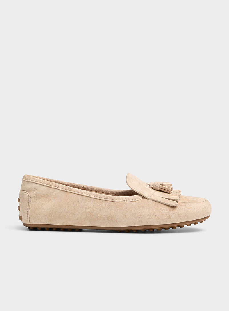Sand Tayte fringed suede loafers Women product image 3