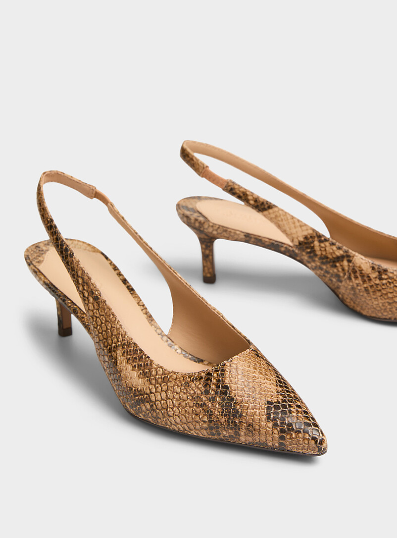 Lolah II python leather slingback pumps Women product image (primary)