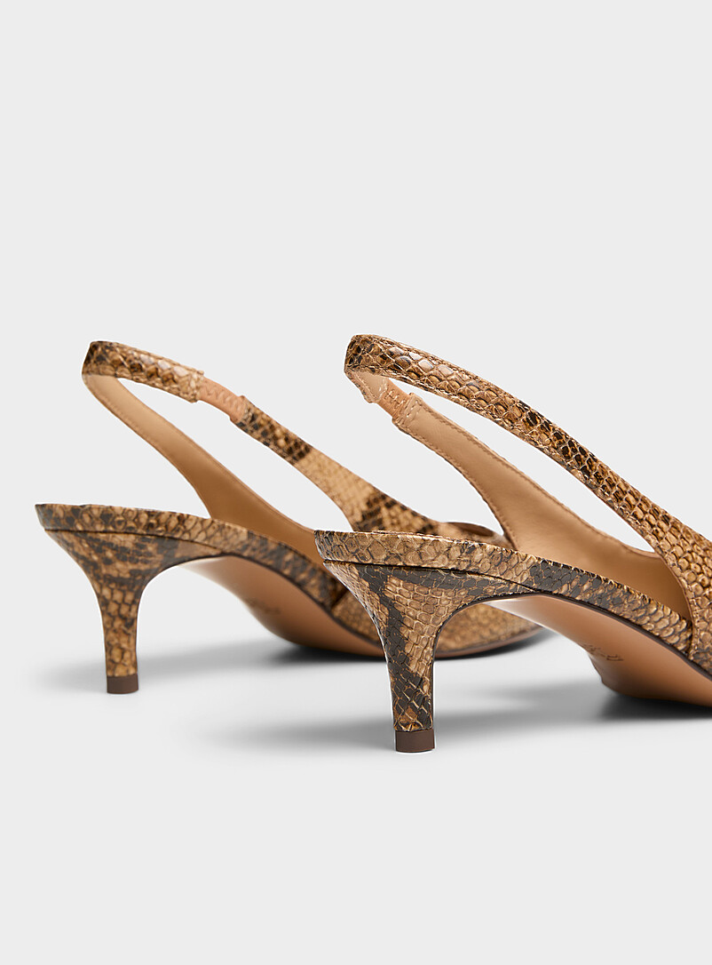 Lolah II python leather slingback pumps Women product image 2