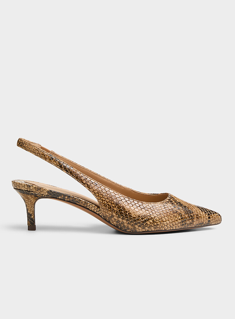 Lolah II python leather slingback pumps Women product image 3