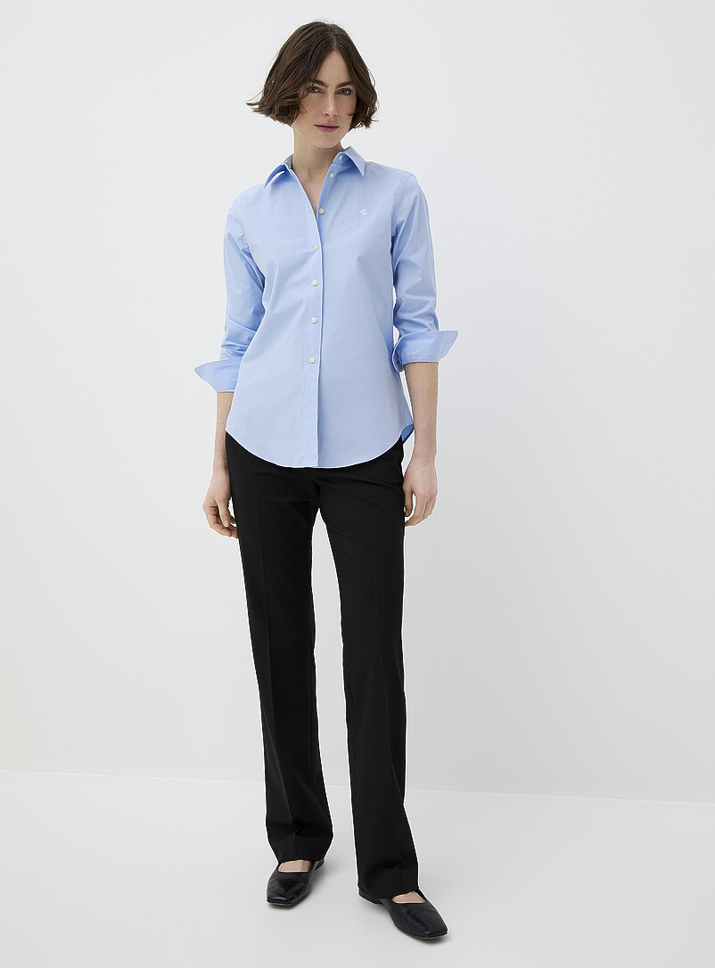 Black Dress Pant Fit: Straight Leg, Regular Rise