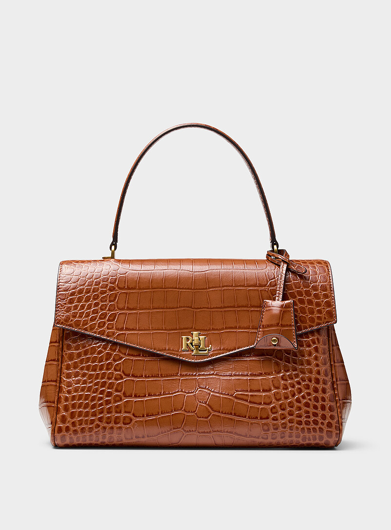 Farrah croc leather shoulder bag product image (primary)