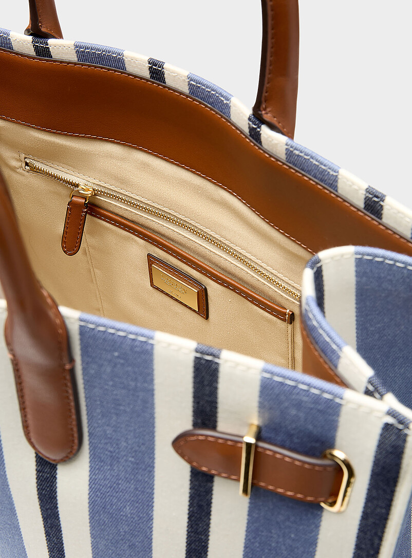 Devyn striped woven fabric tote bag product image 3