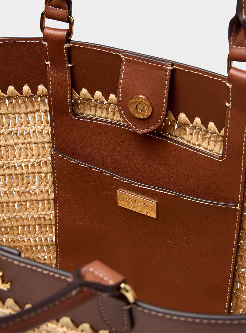 Kyla soft braided straw tote bag product image 3