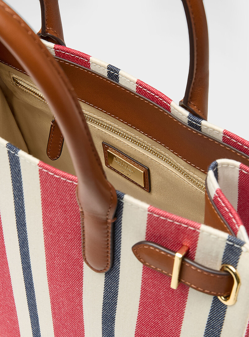Devyn striped square tote bag product image 3