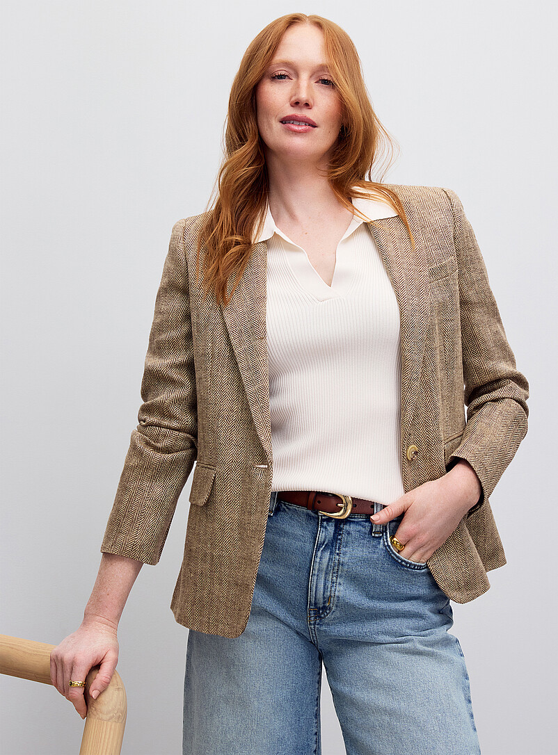 Johnny collar ribbed cream-coloured sweater product image 3