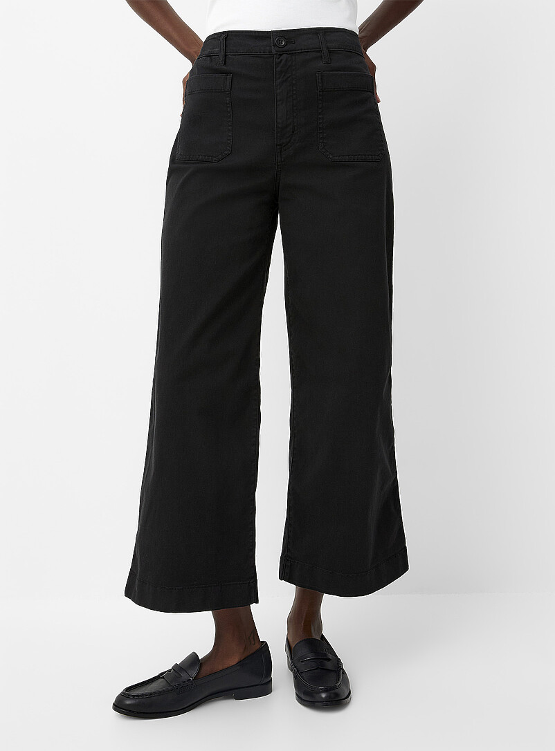 Patch pockets chino pant Fit: Wide leg, high rise product image 2