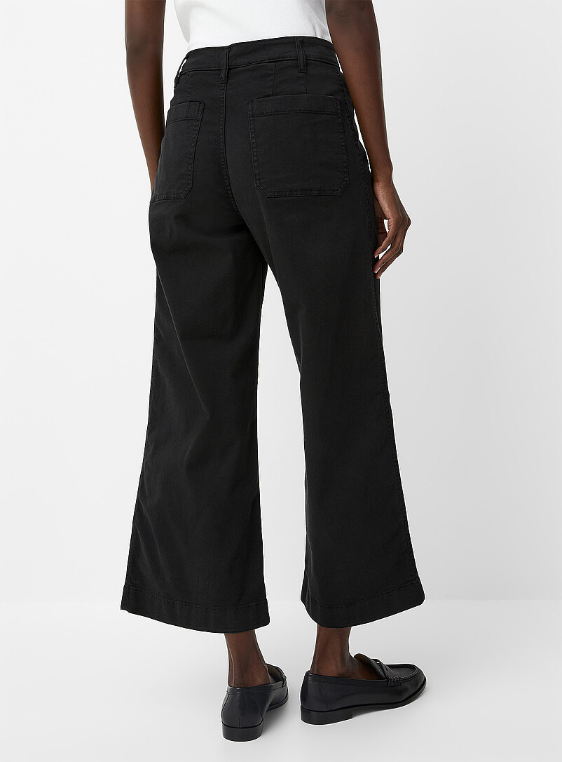 Patch pockets chino pant Fit: Wide leg, high rise product image 3