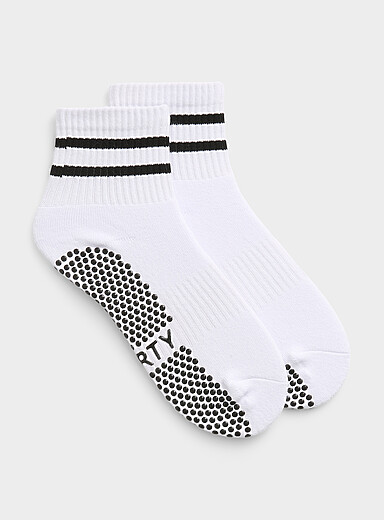 Double-stripe anti-slip ankle socks