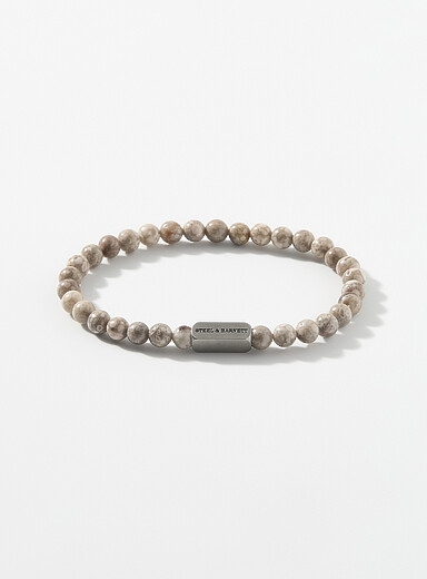 Natural Ned dragon blood jasper bracelet | Steel & Barnett | Men's