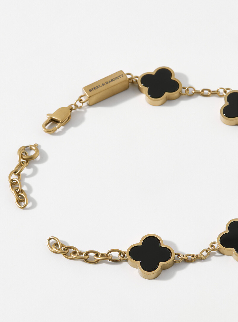 Steel & Barnett Golden Yellow Geo clover bracelet <b>Available exclusively at Simons</b> for men