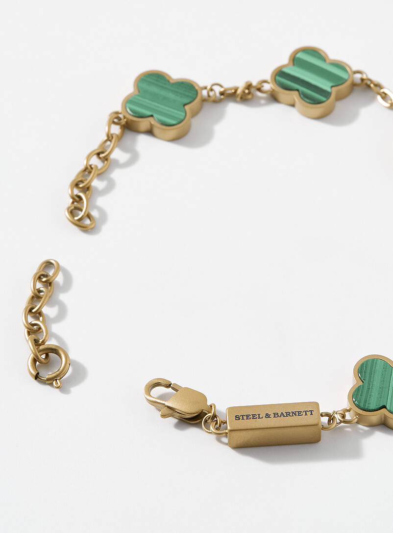 Steel & Barnett Golden Yellow Geo clover bracelet <b>Available exclusively at Simons</b> for men