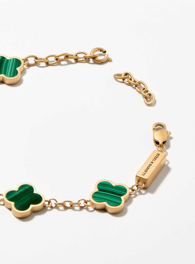 Steel & Barnett Golden Yellow Geo clover bracelet <b>Available exclusively at Simons</b> for men