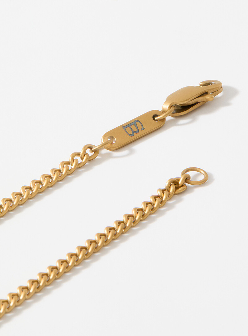 Steel & Barnett: Le collier tr&egrave;fle g&eacute;o pierre naturelle <b>Offert en exclusivit&eacute; chez Simons</b> Vert fonc&eacute; - Mousse pour homme