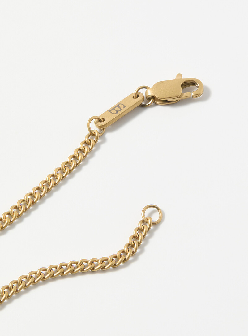 Steel & Barnett Golden Yellow Geo-clover necklace <b>Available exclusively at Simons</b> for men