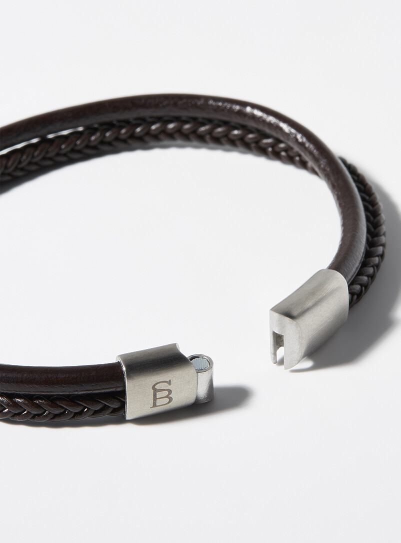 Denby leather two-row bracelet product image 2