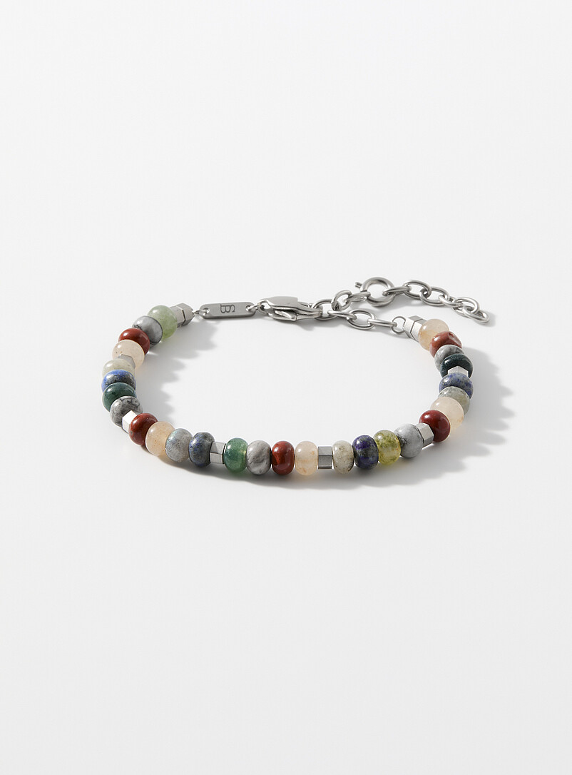 Colourful natural stone bracelet product image (primary)