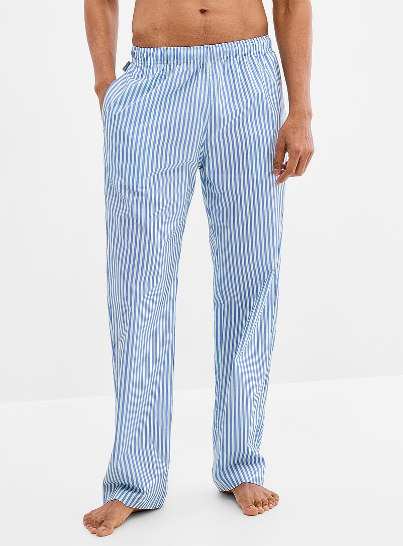 Pockies: Le pantalon pyjama rayures Bleu p&acirc;le - Bleu ciel pour homme