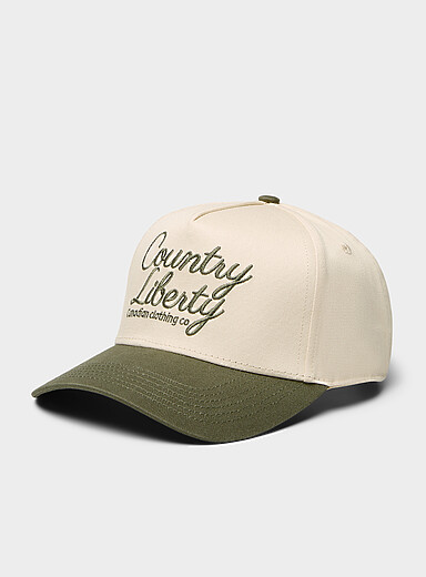 Embroidered logo two-tone cap