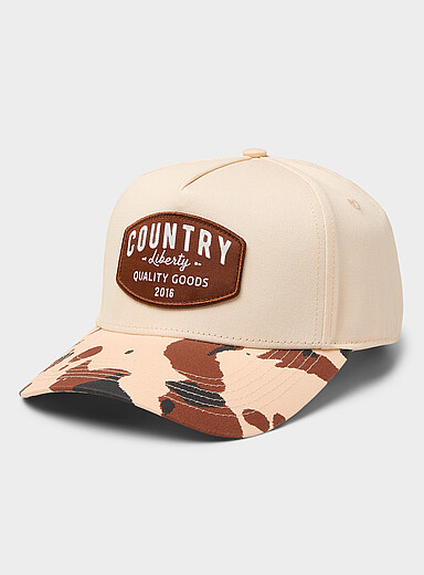 Cowhide pattern visor cap