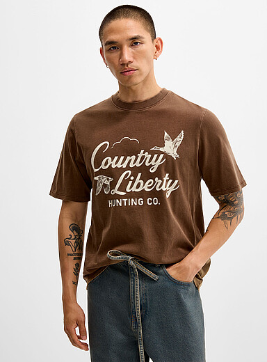 Country Liberty Brown Hunting Co. T-shirt for men