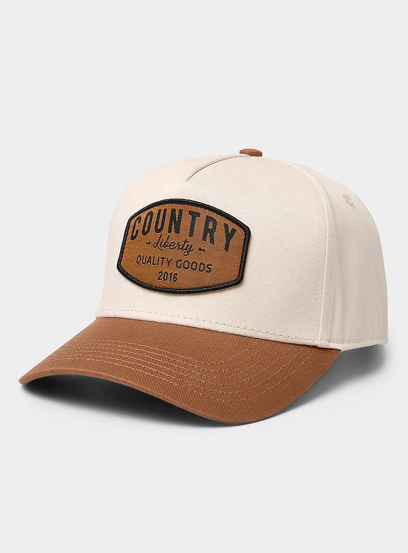 Ochre-visor cream cap product image (primary)